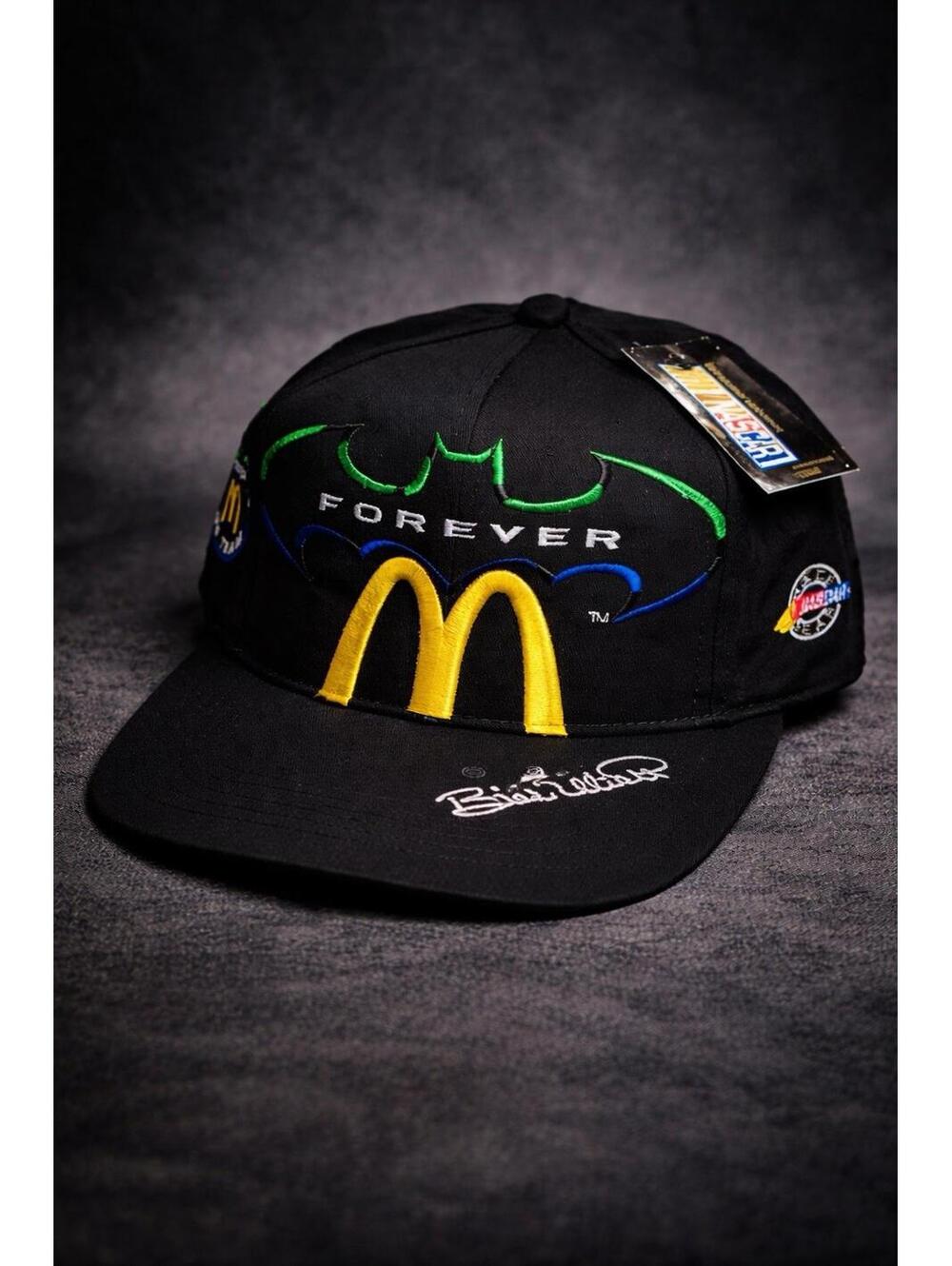 NWT Vintage 1995 McDonald's Bill Elliott NASCAR Batman Forever Snapback Hat Cap